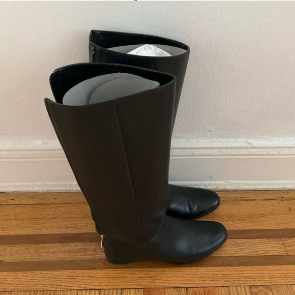kate spade orna black leather boots size 6 nwt - Picture 1 of 7